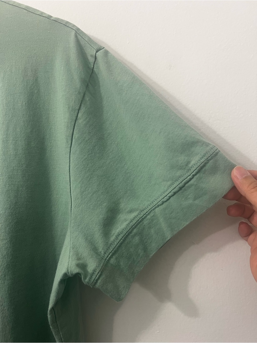 Onia Men’s Henley Short Sleeve Shirt Sage Green XL Coastal Casual 100% Cotton - Picture 5 of 9